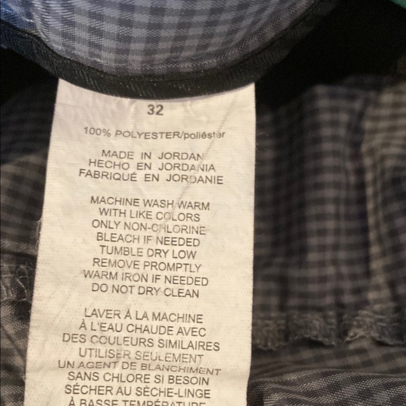 Men's Gray GOLF Checkered Flat Front Shorts - Picture 6 of 7